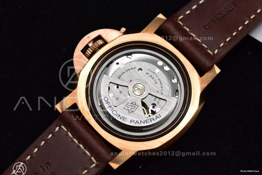 and on Strap 995 V Brown Brown Best P.9010 VSF Clone Bezel Bronzo PAM968 Calfskin Ceramic Dial Edition SunProtective 1:1 0429